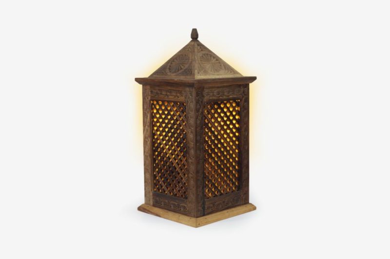 Small Walnut Wood Lamp - Image 4