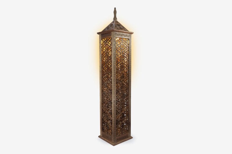 Large Walnut Wood Lamp - Image 4