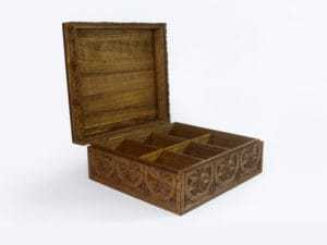 Walnut Wood Six Sections Tea Box