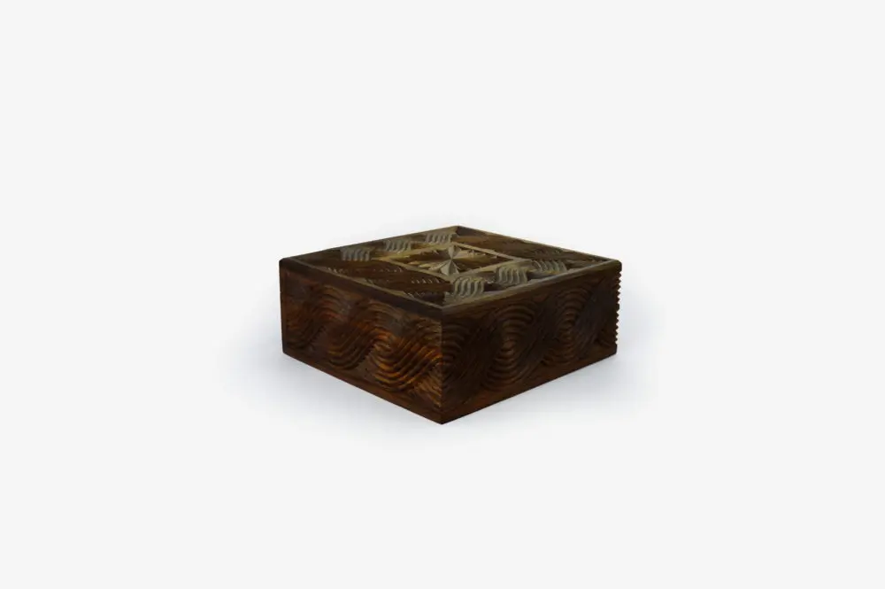 Walnut Wood Six Sections Tea Box