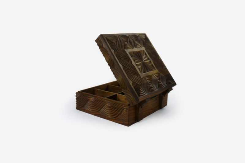 Walnut Wood Six Sections Tea Box - Image 3