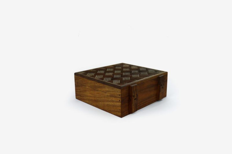 Walnut Wood Six Sections Tea Box - Image 3