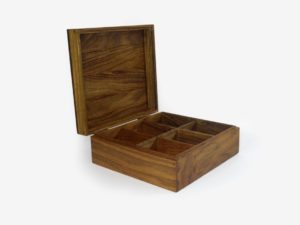 Walnut Wood Six Sections Tea Box