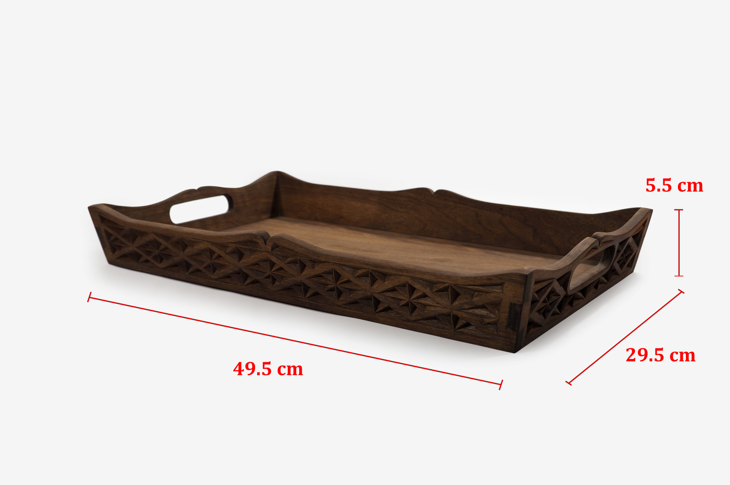 Large Walnut Wood Tray - Image 6