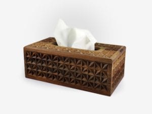 Walnut Wood Tissue Box Cover