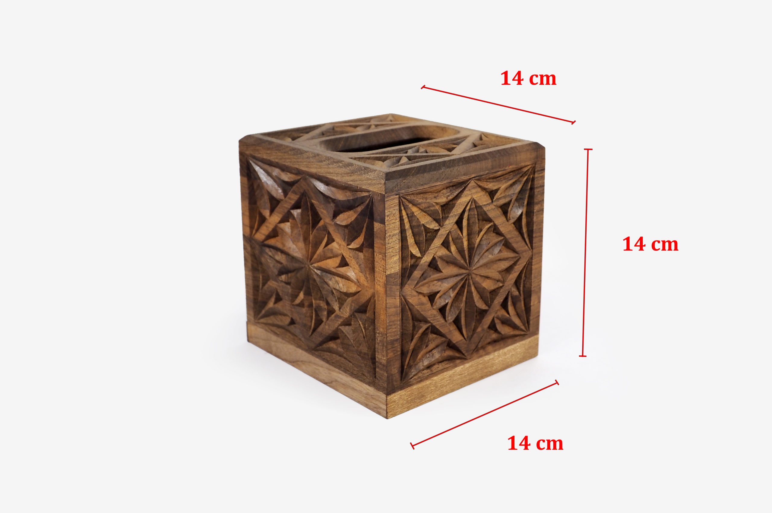 Small Walnut Wood Tissue Box - Image 5