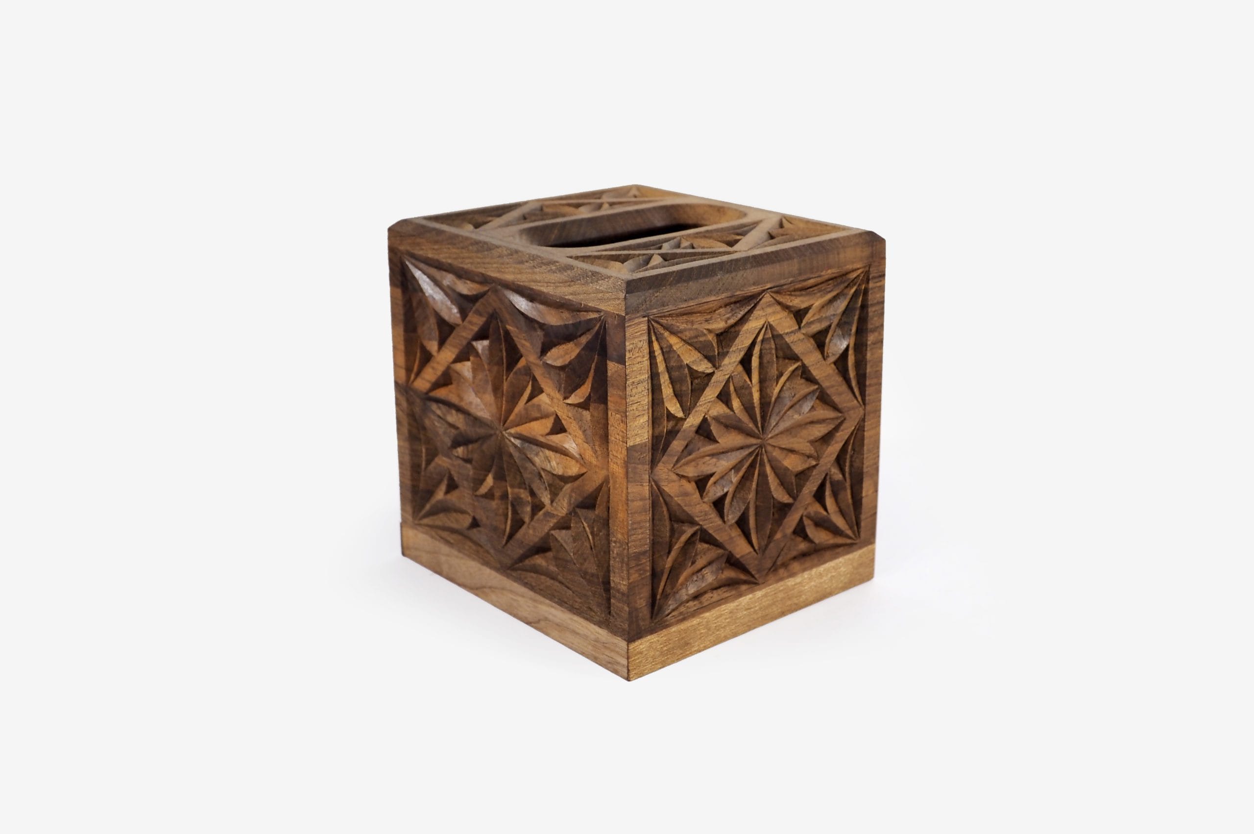 Small Walnut Wood Tissue Box - Image 3