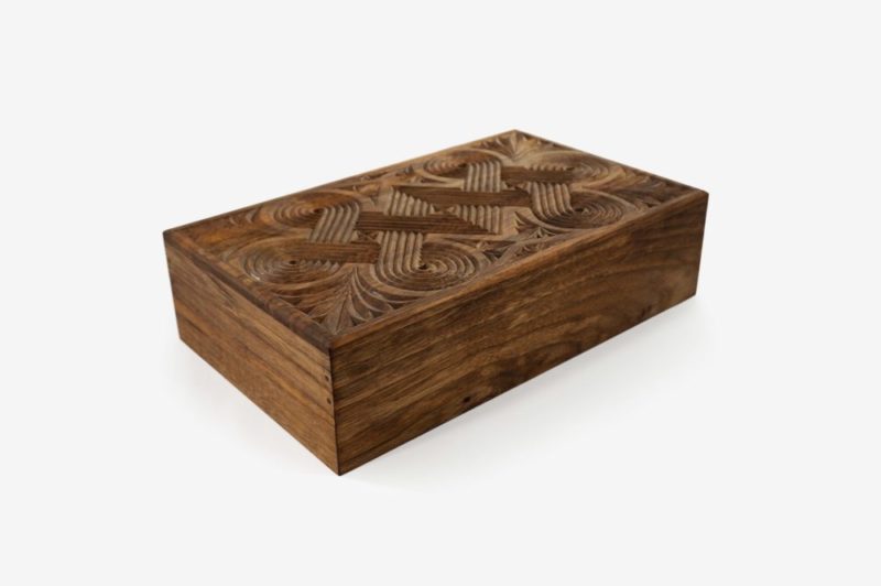 Walnut Wood 10 Sections Tea Box