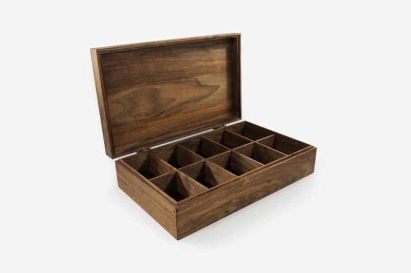 Walnut Wood 10 Sections Tea Box - Image 2