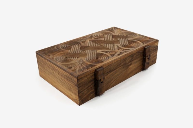 Walnut Wood 10 Sections Tea Box - Image 5
