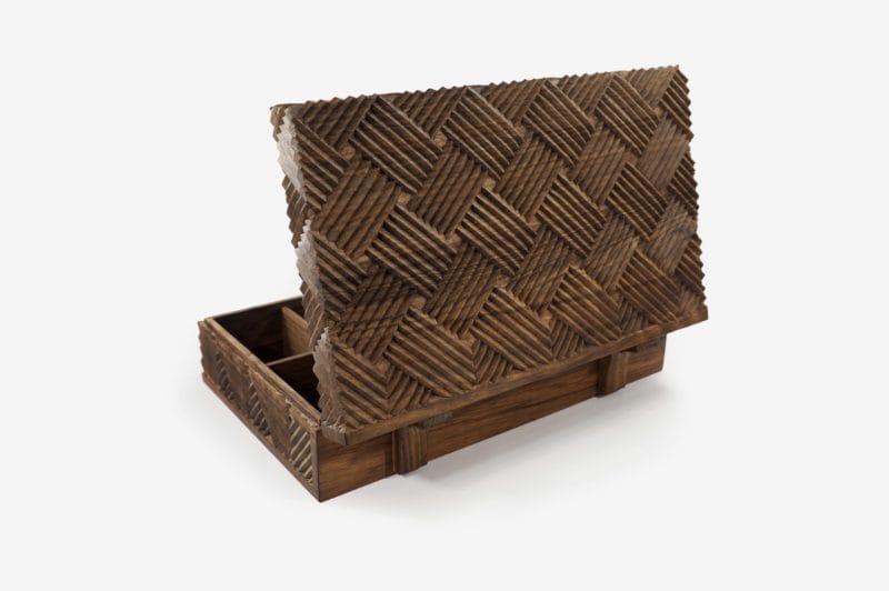 Walnut Wood 10 Sections Tea Box - Image 3