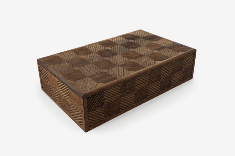 Walnut Wood 10 Sections Tea Box