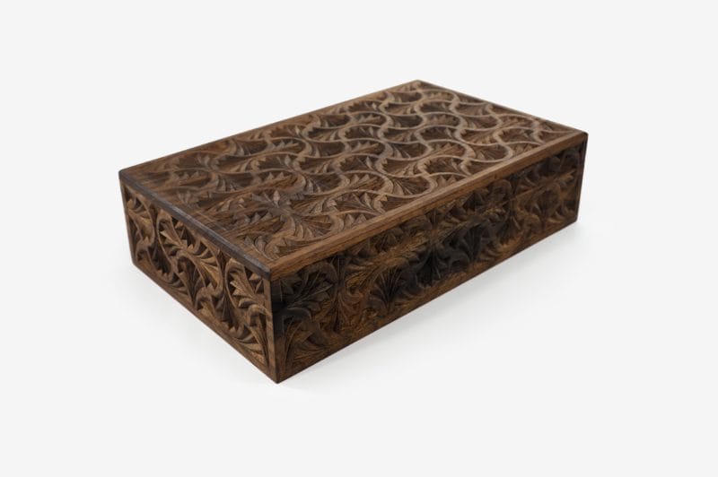 Walnut Wood 10 Sections Tea Box