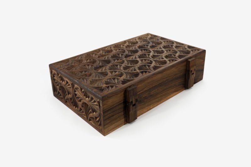 Walnut Wood 10 Sections Tea Box - Image 5