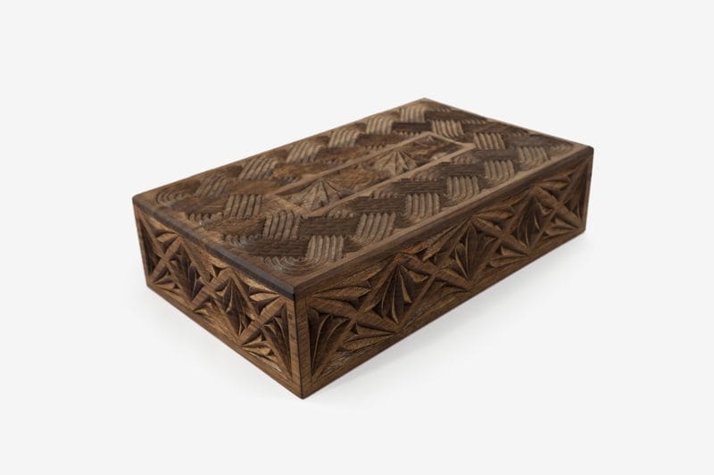 Walnut Wood 10 Sections Tea Box