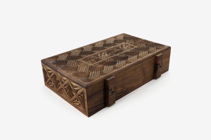 Walnut Wood 10 Sections Tea Box - Image 5