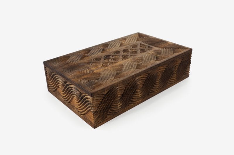 Walnut Wood 10 Sections Tea Box