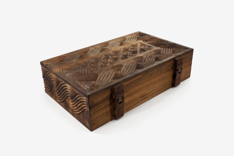Walnut Wood 10 Sections Tea Box - Image 5