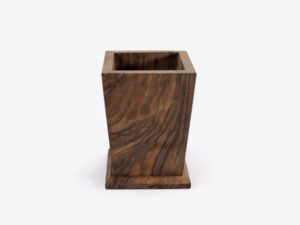 Pencil Holder, Walnut Wood, No Carved