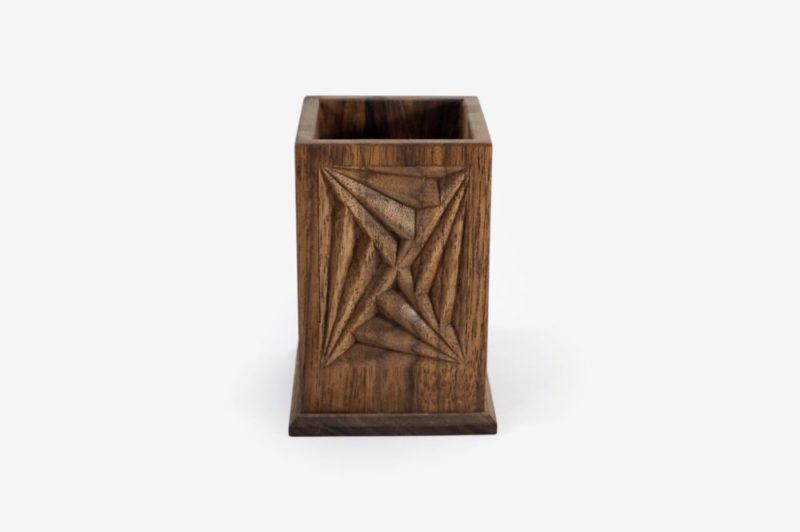 Walnut Wood Pencil Holder