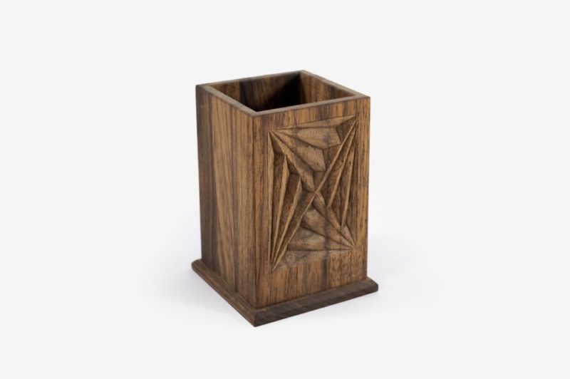 Walnut Wood Pencil Holder - Image 3