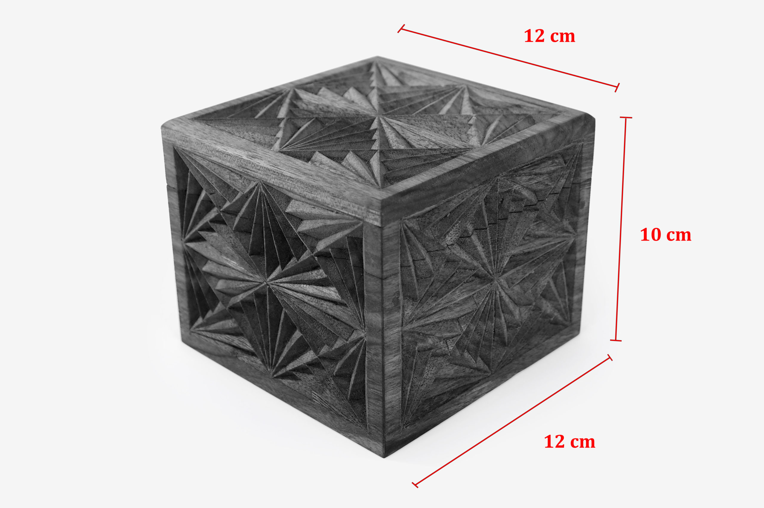 12 x 12cm Walnut Wood Gift Box - Image 6