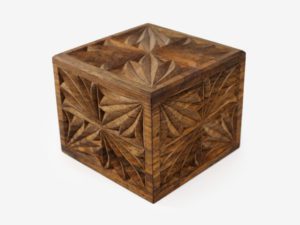12 x 12cm Walnut Wood Gift Box