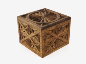 12 x 12cm Walnut Wood Gift Box
