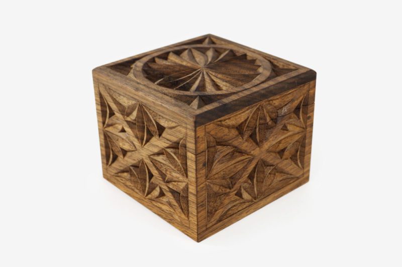 12 x 12cm Walnut Wood Gift Box