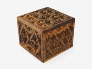 12 x 12cm Walnut Wood Gift Box