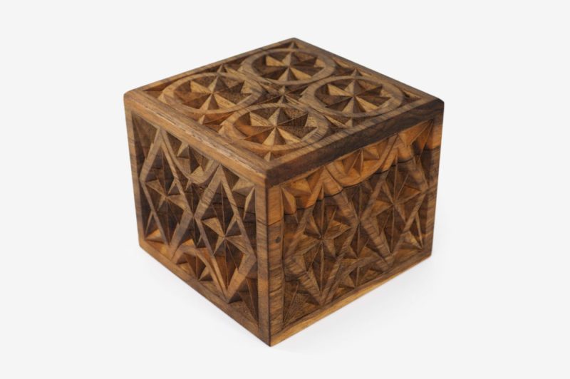 12 x 12cm Walnut Wood Gift Box