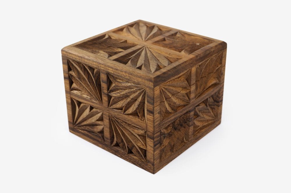 12 x 12cm Walnut Wood Gift Box