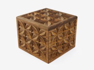 12 x 12cm Walnut Wood Gift Box