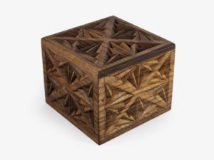12 x 12cm Walnut Wood Gift Box