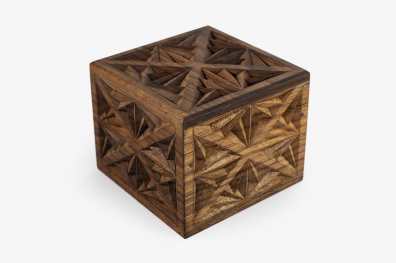 12 x 12cm Walnut Wood Gift Box