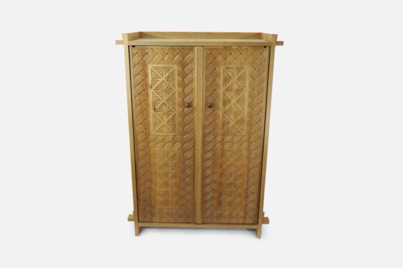 Large Cypress Wood Cabinet
