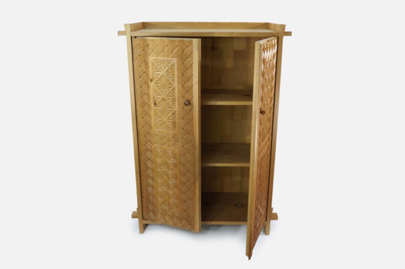 Large Cypress Wood Cabinet - Image 2
