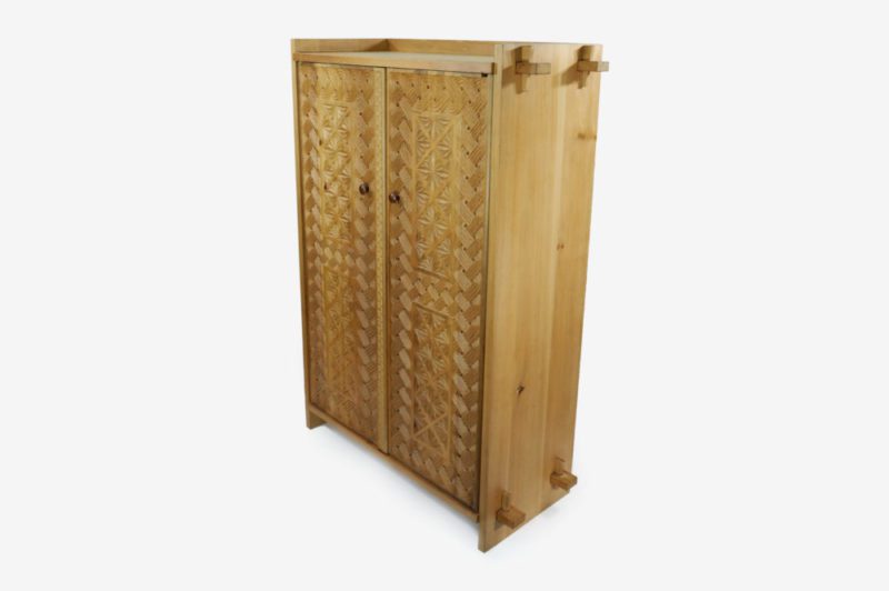 Large Cypress Wood Cabinet - Image 6