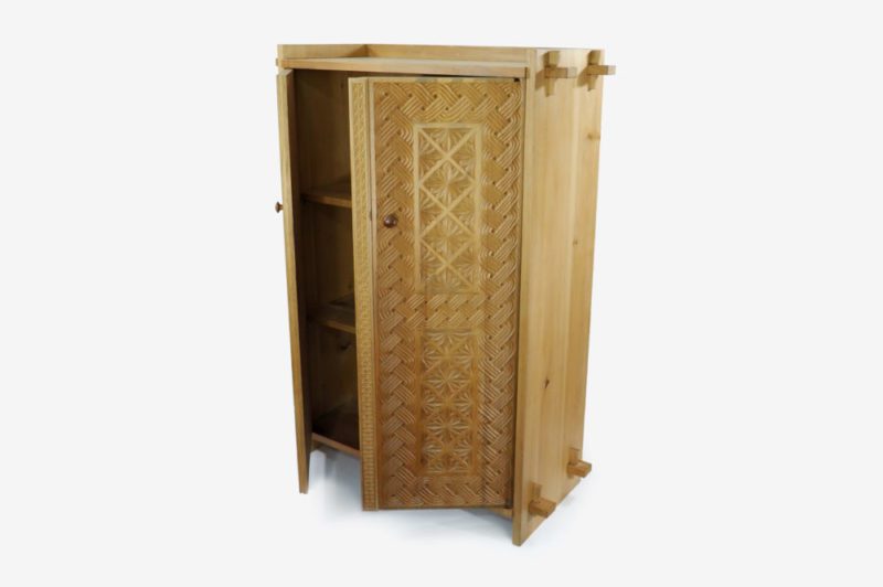 Large Cypress Wood Cabinet - Image 4