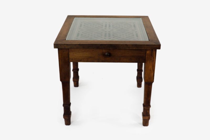 Pinewood Table with Single Drawer - Image 4
