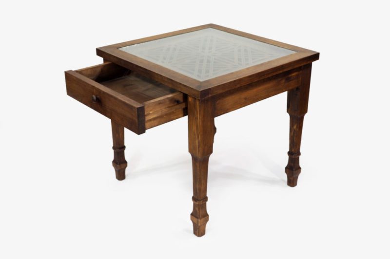 Pinewood Table with Single Drawer - Image 3