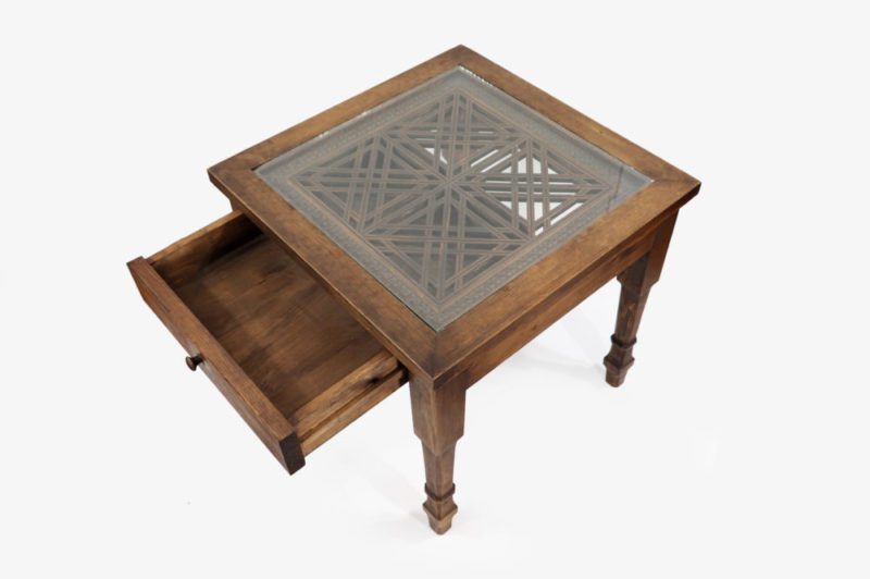 Pinewood Table with Single Drawer - Image 2
