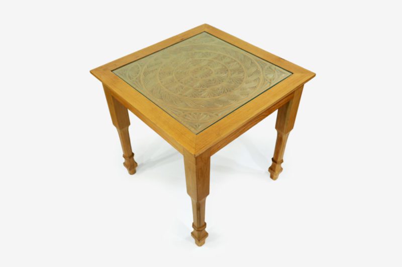 Cypress Wood Carved Table - Image 4