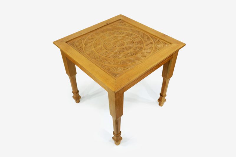 Cypress Wood Carved Table