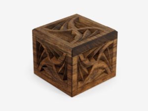 7 x 7 cm Walnut Wood Gift Box