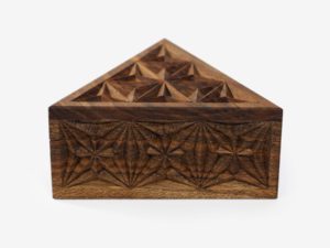 Medium Walnut Wood Triangle Box