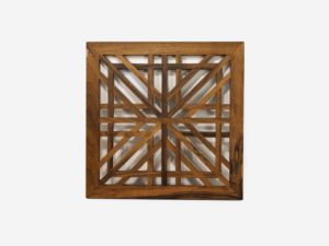 Large Square Walnut Wood Lattice