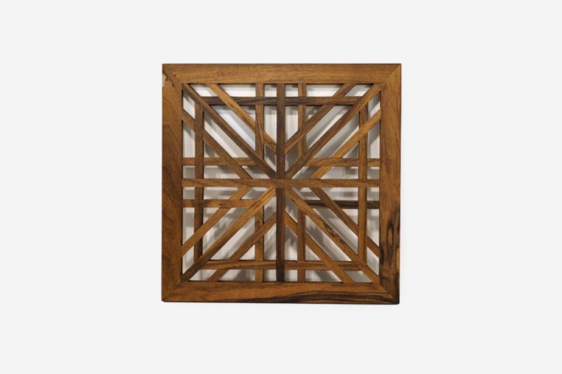 Large Square Walnut Wood Lattice