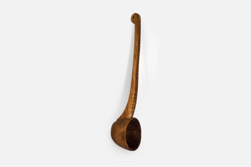 Large Walnut Wood Pot Spoon, - Image 3