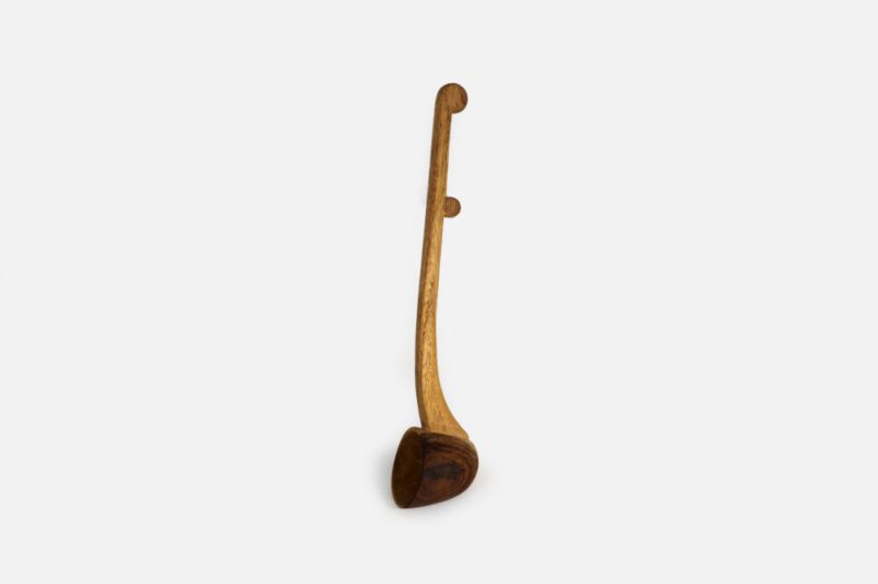 Medium Walnut Wood Pot Spoon - Image 3